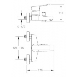 Bateria wannowa KUCHINOX MADERA BQM_010D
